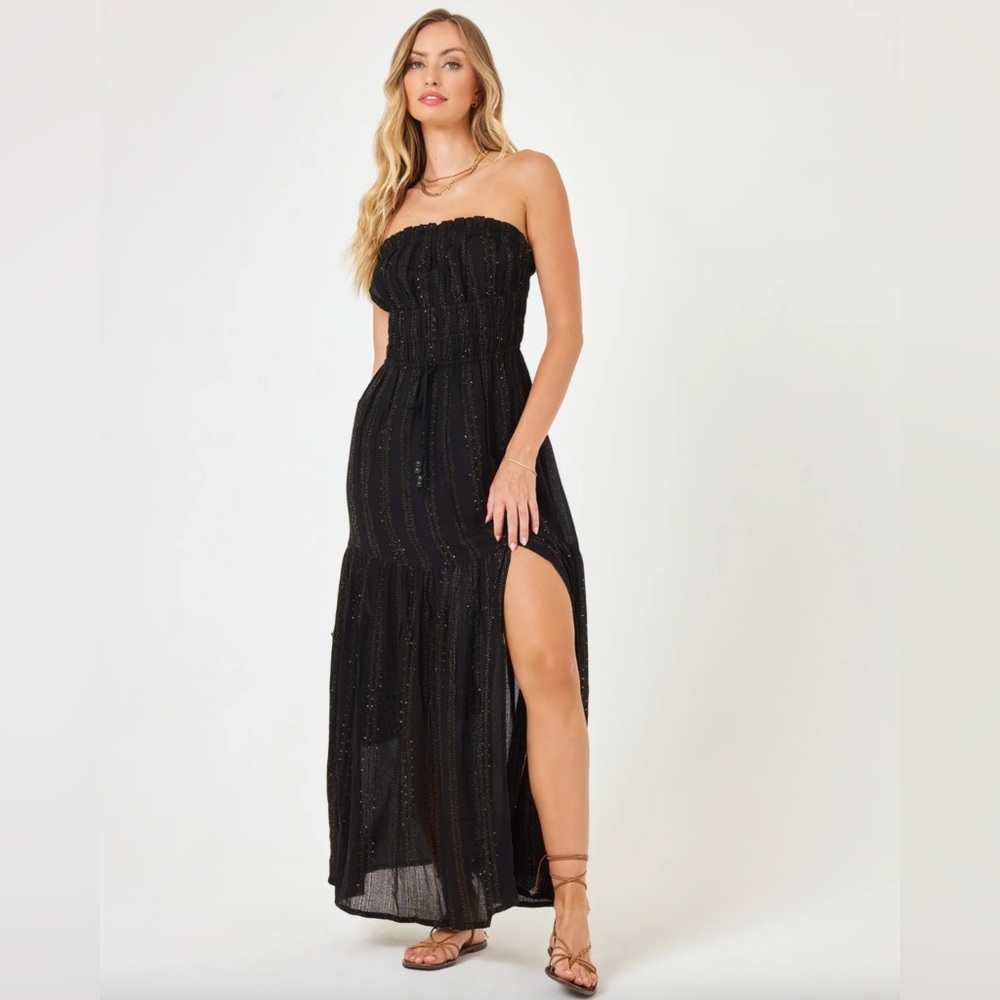 L*Space Nannai Shimmer Magic Hour Dress, black